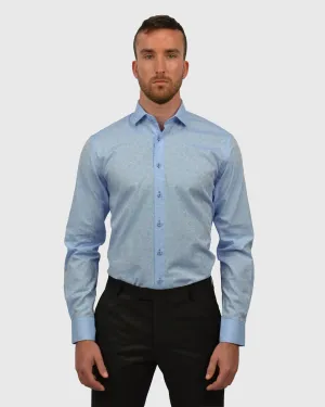 VINCENT & FRANKS S194S6720-03 BLUE JACQUARD SLIM SC SHIRT