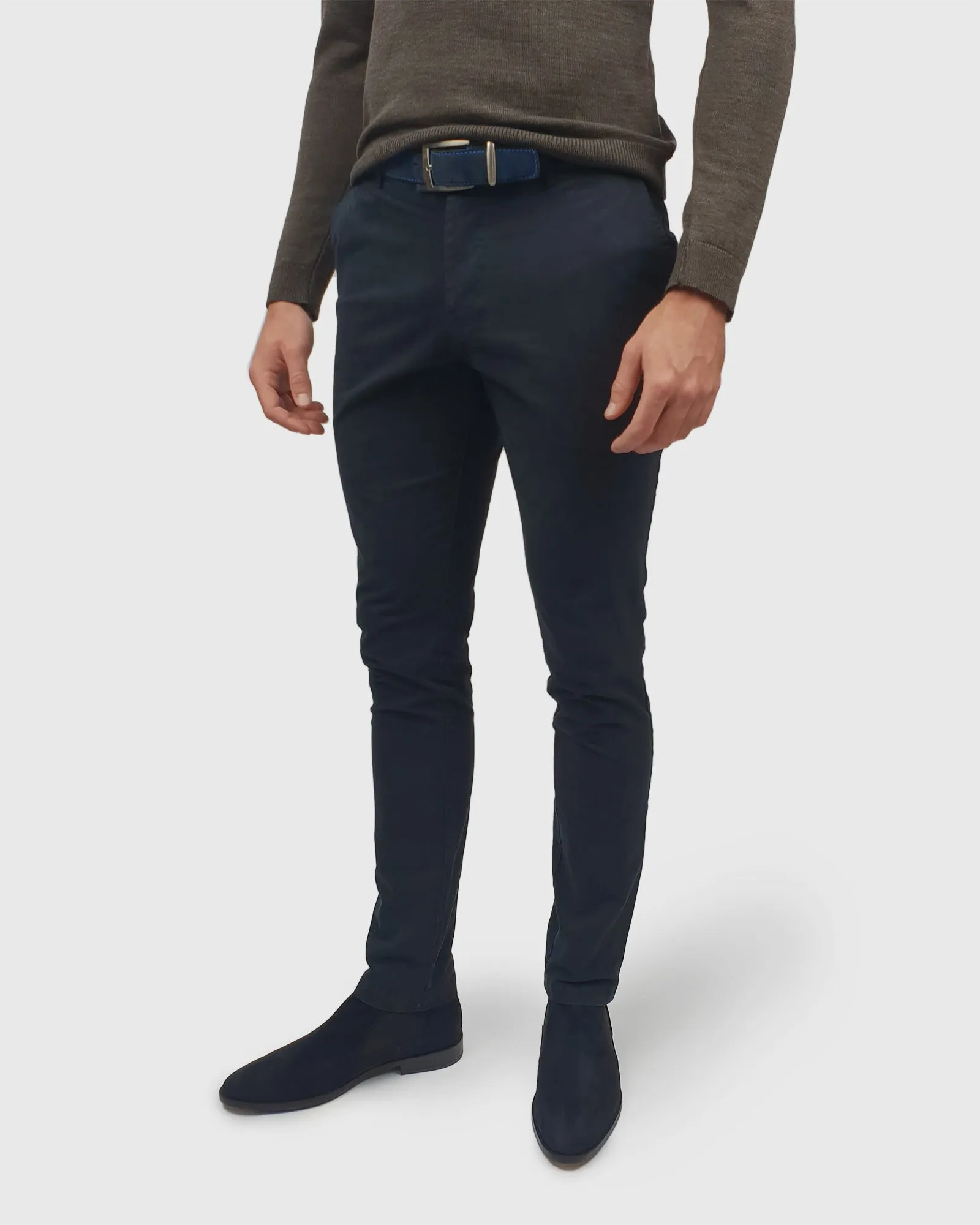 VINCENT & FRANKS S197558GD NAVY STRETCH CHINOS