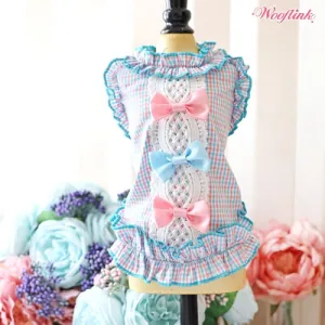 Wooflink Make a Wish Checkered Blouse in Blue