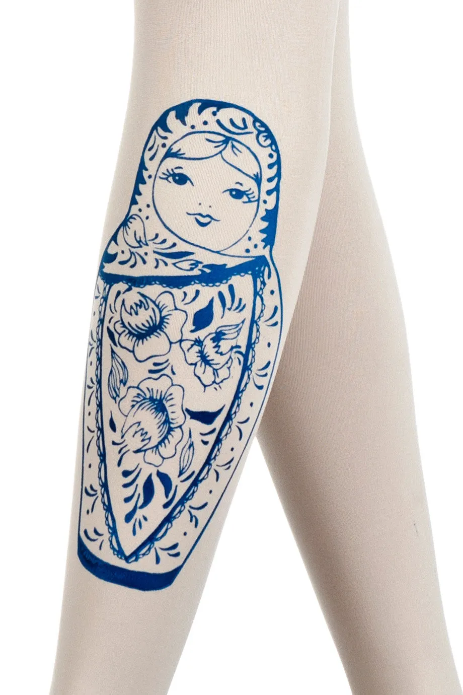 ZOHARA BABUSHKA Off-White Tights